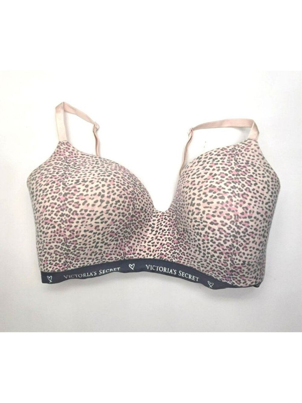 Victorias Secret Bra Pink Gray Leopard Print Padded Size 36DDD JJ4385